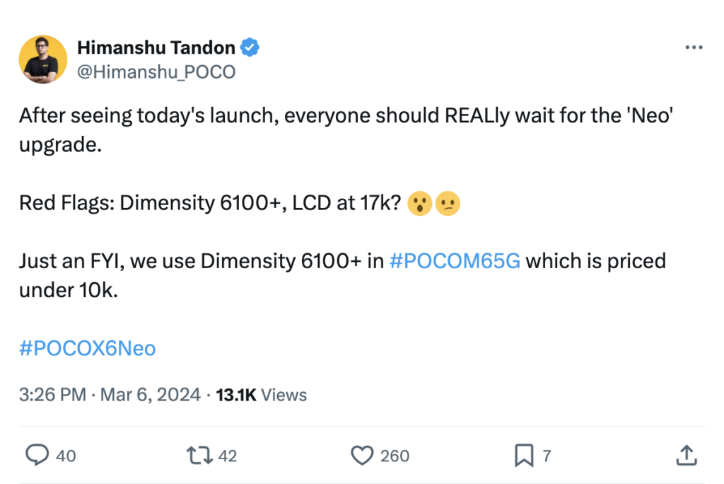 POCO X6 Neo will soon launch in India and will compete against the Realme 12 5G